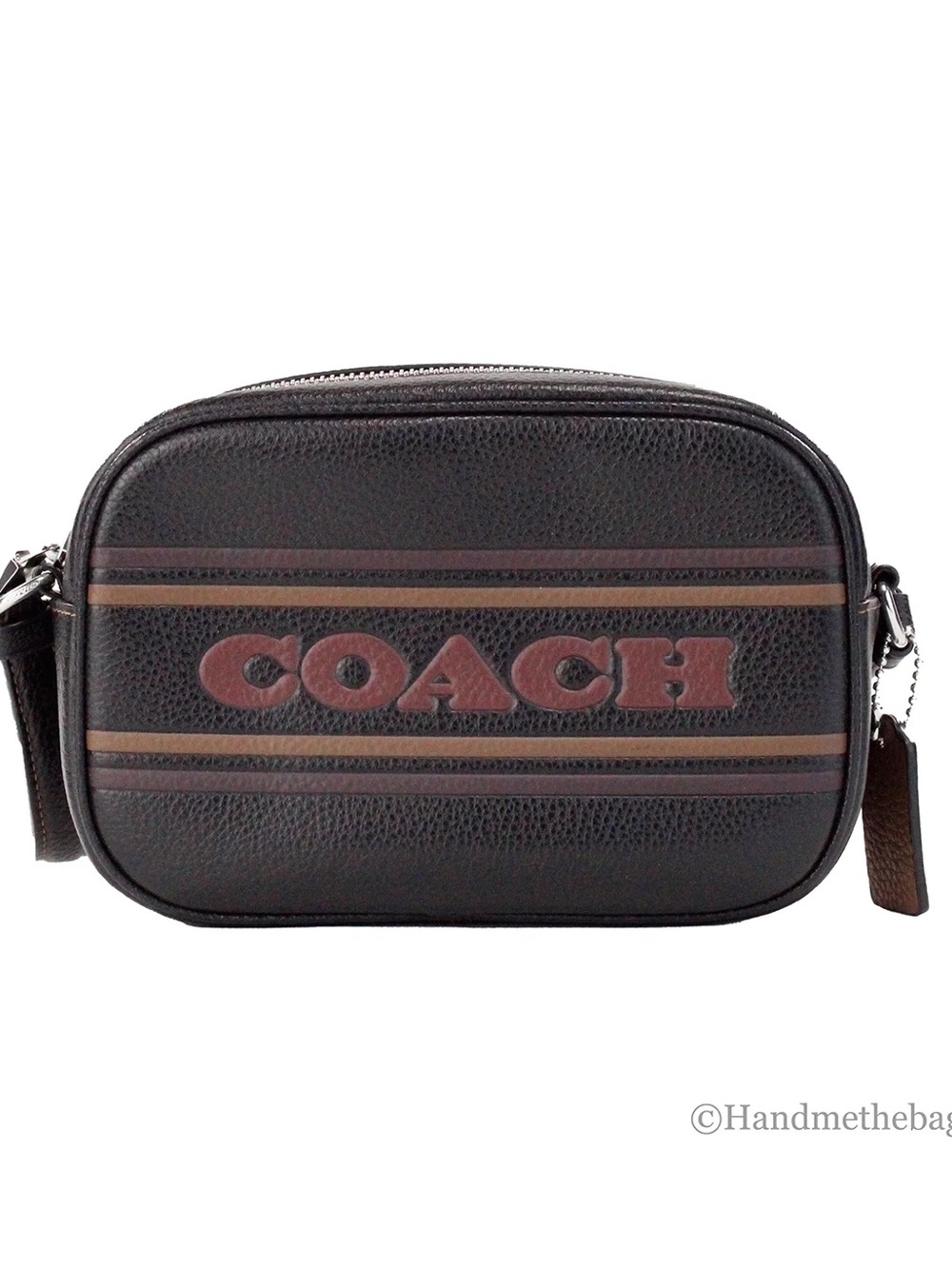 COACH Mini Jamie Camera with Brown  Logo Leather Crossbody Bag